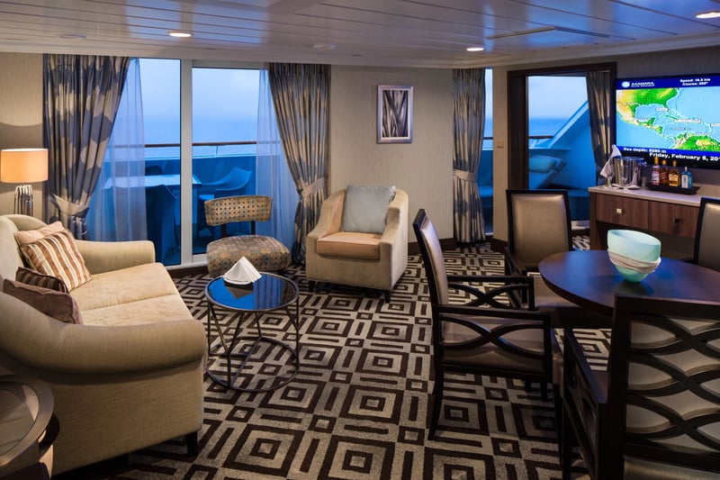 Azamara ocean suite living room