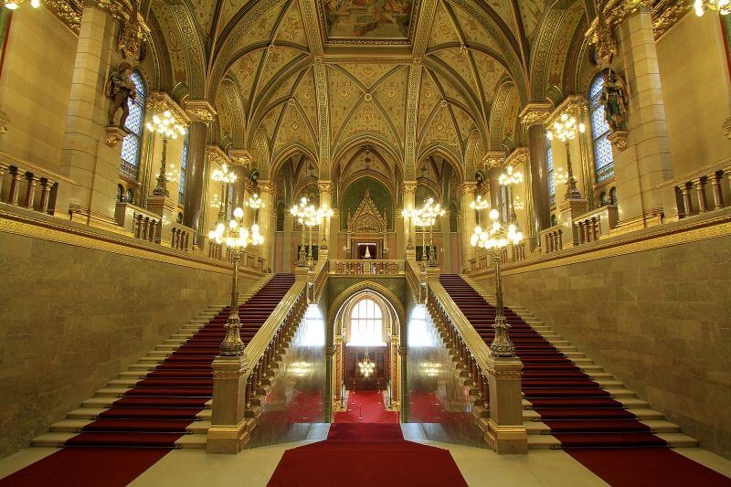 Budapest Parliament Building Grand Staircase