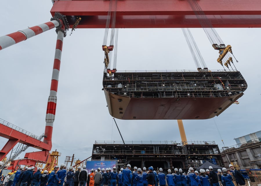 Celebrity Xcel Keel Laying