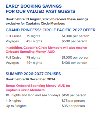 Circle Pacific Sales dates