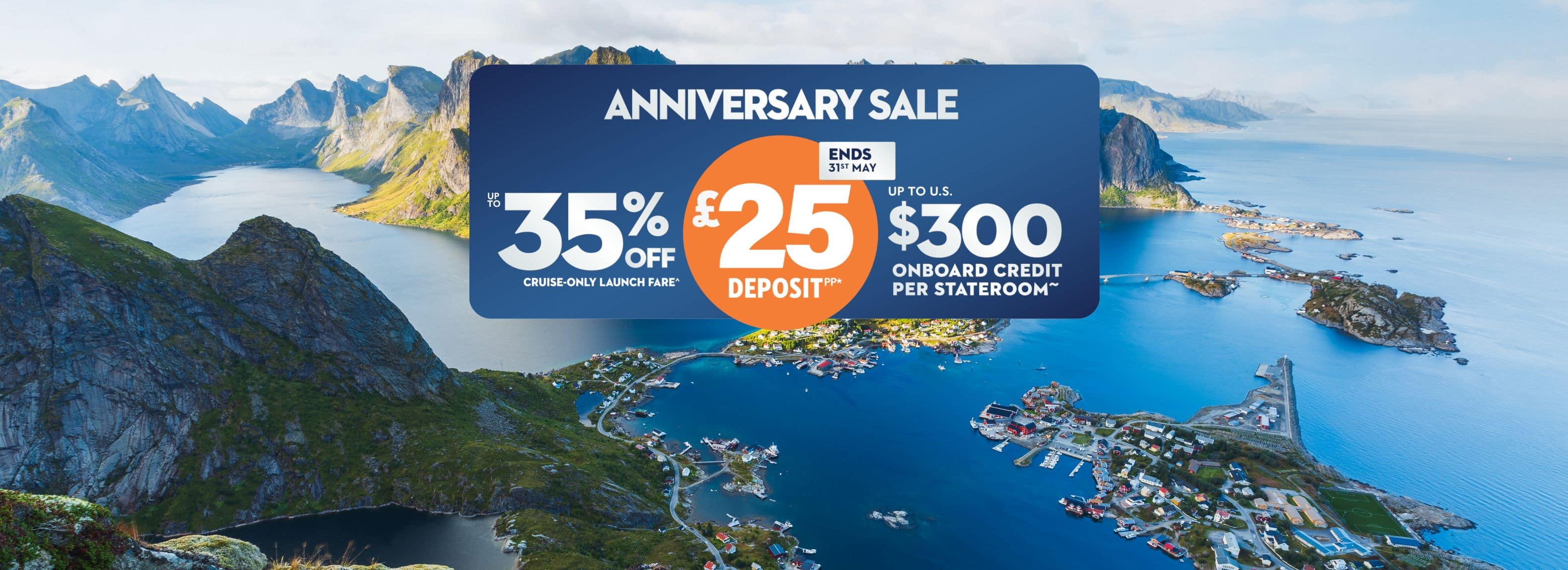 Holland America Anniversary Sale Regions