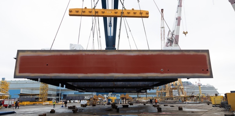 Keel laid as Oceania Sonata moves closer to completion