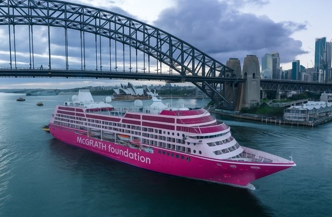 Pink Cruise Entertainment Group, ECruising, and Azamara support the McGrath Foundation