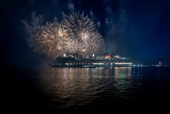 Queen Anne Departs for Historic Maiden Voyage