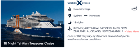 Celebrity Cruises Sydney to Honolulu, Hawaii 20 April 2026