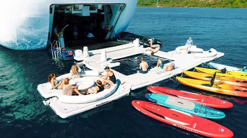 onboard Marina at the back of each yacht
