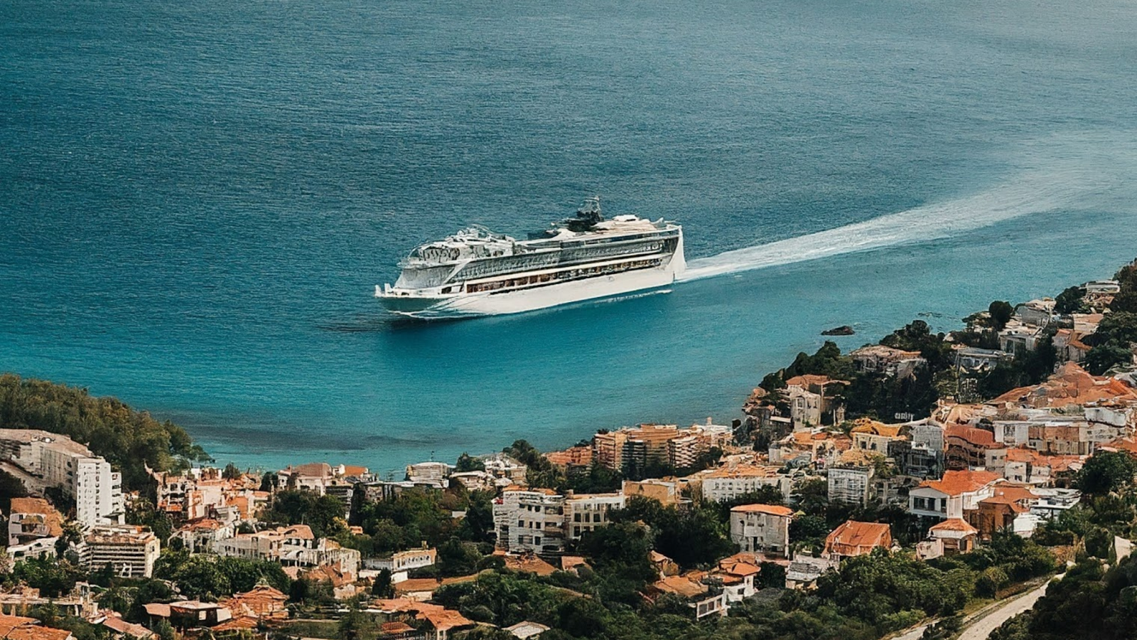 Mediterranean cruise panoramic photo