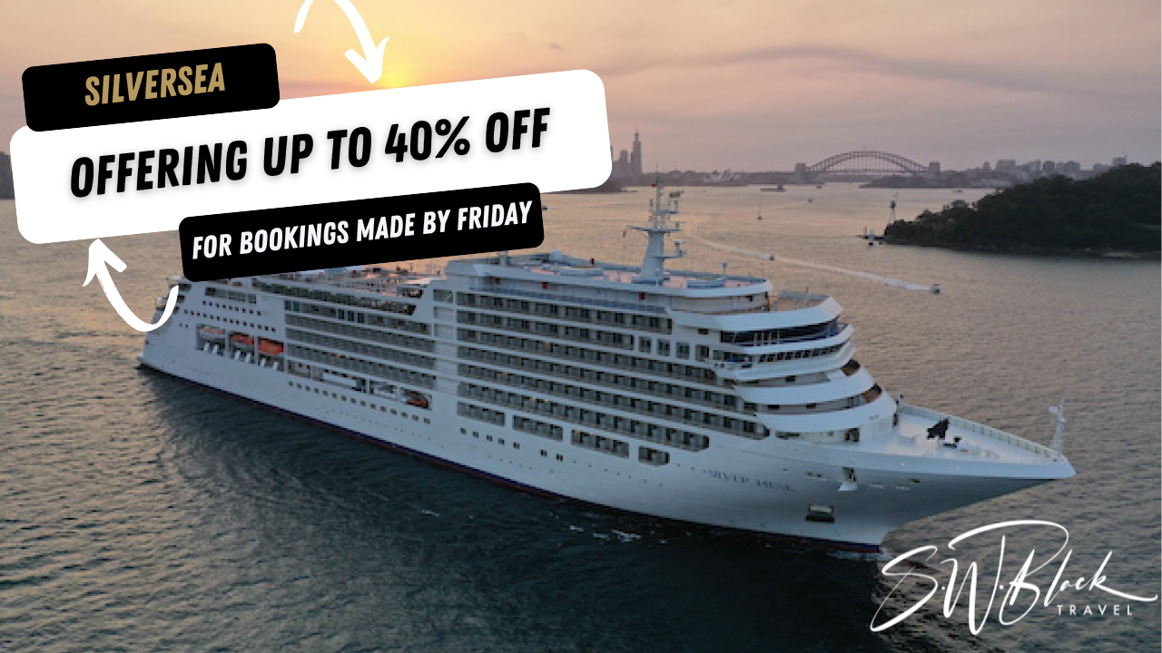 Silversea is offering up to 40% discouy on selecteed suites.